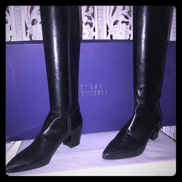stuart weitzman pointed toe boots